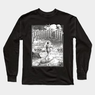 Paddle Board Paddling Drawing Long Sleeve T-Shirt